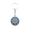 Rudder Seablue, variant on 1Pc 3.2cm Nautical Fidget Keychain, 3D Printed PLA Anchor/Wheel Charm, Stress Relief EDC Accessory for Keys & Bags