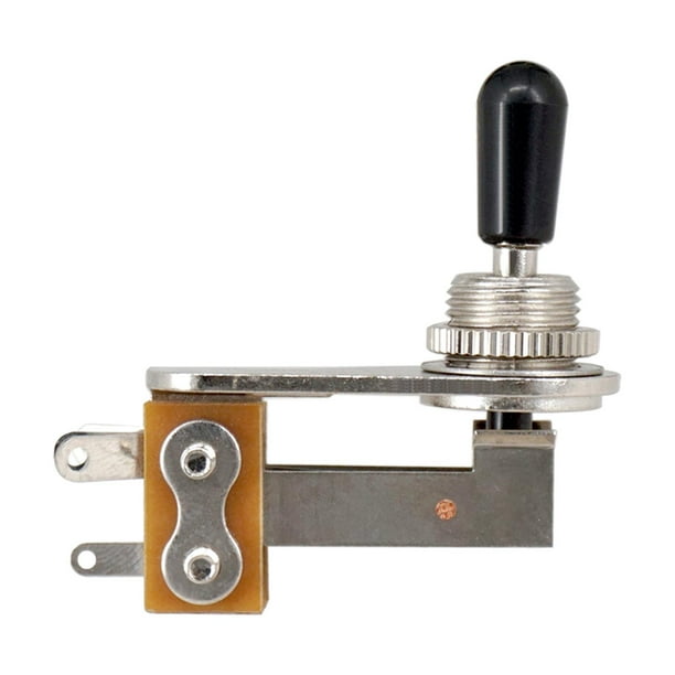 Interruptor de de 3 vías para guitarra, selector de , interruptor corto, guitarra eléctrica Negro Yuyangstore Interruptor de palanca de ángulo recto