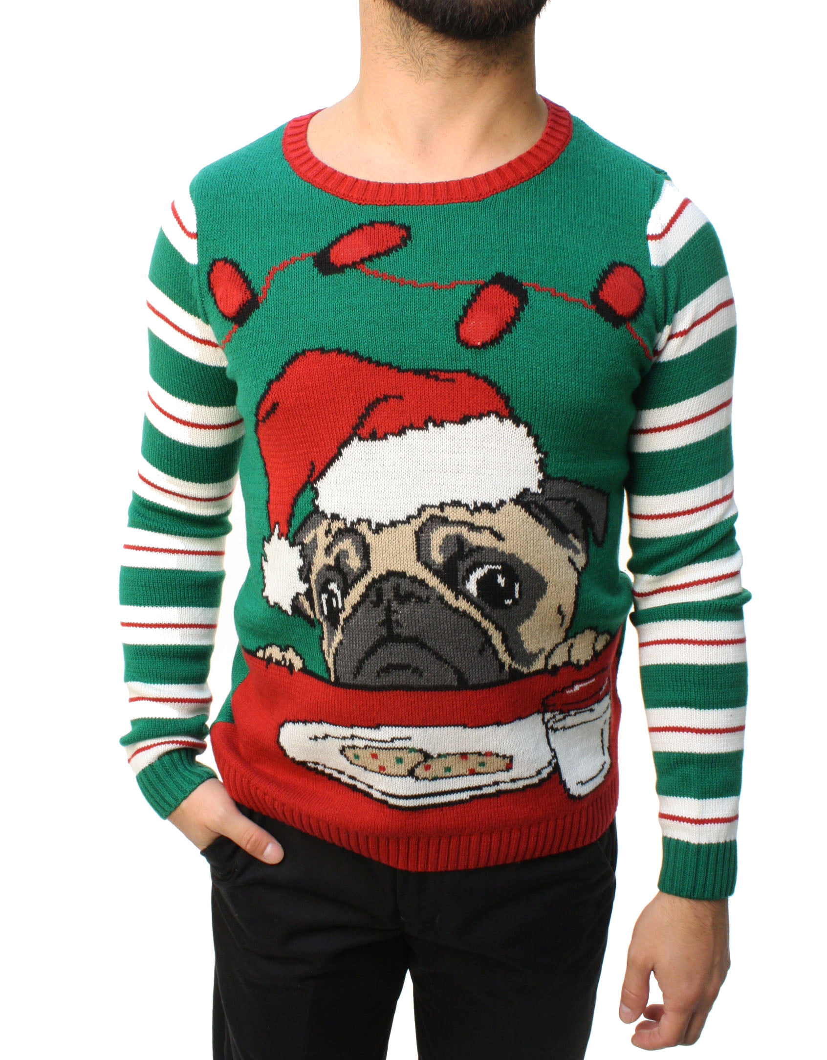Ugly Christmas Sweater - Ugly Christmas Sweater Teen Boy's Pug Cookie ...