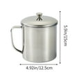 thumbnail image 3 of SNGMN 304 Stainless Steel Cup with Lid and Handle, Commercial Water Cup Teapot, Kindergarten Children's Anti-Fall Small Mug for Hot and Cold Drinks, 3 of 6