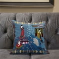 thumbnail image 5 of Amrita Sen Designs  26 x 26 in. Empress Hall Broadcloth Indoor & Outdoor Zippered Pillow - Blue, Red & Yellow, 5 of 5