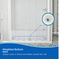 thumbnail image 2 of Kenney Medium Weight PEVA Shower Curtain Liner and Beaded Roller Ring Set, 70" W x 72" H, Clear, 2 of 9