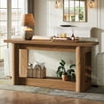 thumbnail image 4 of Tribesigns 63-Inch Farmhouse Console Table, Narrow Long Sofa Table Behind the Couch, 2-Tier Storage Entryway Furniture for Hallway, Entrance, Living Room, Rustic Brown, 4 of 9
