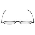 thumbnail image 4 of Gafas de lectura delgadas, pequeñas, portátiles, de acero inoxidable, de metal, HD, mini gafas de lectura para personas mayores con estuche, hombres y mujeres, negro +250, 4 of 14