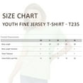 thumbnail image 5 of Tultex Youth Fine Jersey Short Sleeve T-Shirt 100% Ring-Spun Cotton Plain Classic Fit Kids Tee (Military-Green, S), 5 of 7