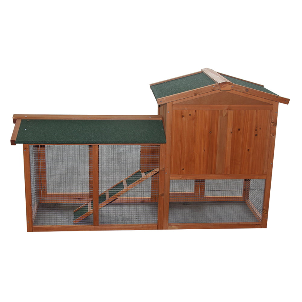 61" Wooden Chicken Coop Hen House Rabbit Wood Hutch Poultry Cage Habitat Sturdy 