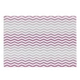 thumbnail image 1 of Pale Pink Cutting Board, Chevron Zigzag Pattern Twisted Parallel Lines in Vibrant Tones Graphic, Decorative Tempered Glass Cutting and Serving Board, Large Size, Magenta White, by Ambesonne, 1 of 1