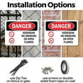 thumbnail image 3 of (2 Pack) Kerosene No Smoking Or Open Flames OSHA Danger Sign 14 Inch X 10 Inch Plastic Sign, Weather Resistant, UV Protected for Workplace, Business, and Construction Site, Made in the, 3 of 8