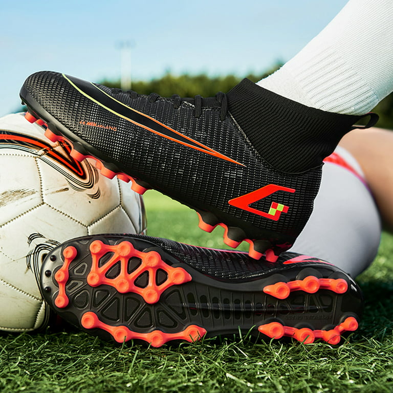 Juntar global vender Men's Soccer Shoes Teenagers Cleats Spikes Sock Design Football Shoes  Training Football Boots AG/FG - Walmart.com