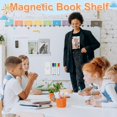 thumbnail image 3 of 2PCS Magnetic Book Shelf for Whiteboard Acrylic Magnetic Book Holder with Pen Container 4 Colorful Pens Magnetic Floating Book Display Shelf 40cm Reusable Magnetic Shelves for Whiteboard, 3 of 7