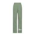 thumbnail image 4 of Elvqul Womens Plus Cotton Pants Elastic Workout Pants Women With Pockets Love Print Pull on Green, 4 of 4
