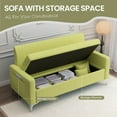 thumbnail image 4 of Aukfa Loveseat Sofa Couch with Storage Underneath, Small Couch for Bedroom, Living Room, Dorm, Green, 4 of 8