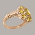 thumbnail image 3 of LBG British Made 14k Rose Gold Natural Citrine Womens Anniversary Ring - 33 size options - Size 9.25, 3 of 8