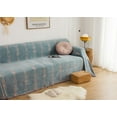 thumbnail image 2 of Nvzi Couch Cover Chenille Sofa Covers Jacquard Weave Sofa Towel Cover for Living Room Sofa Easy Fit Washable Furniture Sofa Protector 70.87*90.55inch (Blue Pink), 2 of 5