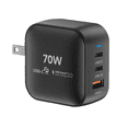 thumbnail image 1 of Mr. Gadgets Cubo Adaptador De Corriente Power Cube 70w Cargador Carga Ultra Rápida Pd Qc Gan, 3 Puertos, Usb-c, Usb-a, Ultra Compacto Compatible Con iPhone/ Macbook/ iPad/ Android/ Galaxy, Color Negro, 1 of 9