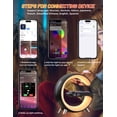 thumbnail image 3 of Smart Light Sunrise Alarm Clock, Ambience G-Shaped Night Light with Wireless Charging, Led Display White Noise Bluetooth Speaker with 256 Color Changes (Black), 3 of 13