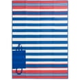 thumbnail image 6 of Mainstays 5'x7' Red, White, and Blue Stripe Beach Mat, 6 of 14