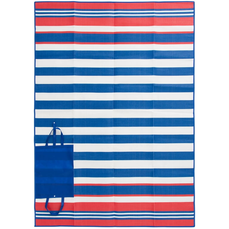 Mainstays 5X7 Red White and Blue Family Beach Mat Walmart