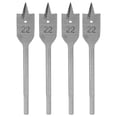 thumbnail image 2 of 4 Piezas de Taladro de Madera Plana de 4 piezas, Acero al Alto Carbono de 1,8 Pulgadas de Taladro Longititud de Broca de 0.2 Pulgadas de Vástago 4 piezas de madera plana con, 2 of 7