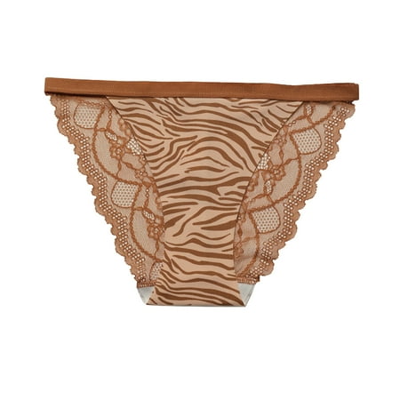 

WZHKSN Lady Leopard Panties Khaki Sexy Briefs 1-Pack