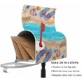 thumbnail image 5 of Watercolor Beach Summer Vacation Mail Box Cover Magnetic Anti-UV 100% Polyester Standard Size 18" X 21" Oxford Garden,Postbox Letterbox Cover, 5 of 6