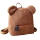 thumbnail image 2 of Jumpingount Mochilas de oso, minimochilas de viaje para niños, mochilas de otoño para mujeres, bolso de hombro con forma de oso de lana de Mochilas Marrón, 2 of 6