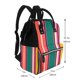 thumbnail image 2 of Fotbe Vertical Stripes Mochila Maternidad - Lona de Sarga Impermeable, Mochila de Pañales de Gran Capacidad con Múltiples Bolsillos y Correas Ajustables, 2 of 6