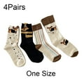 thumbnail image 6 of 4pair Cute Cartoon Dachshund Women's Socks Kawaii Harajuku Breathable Autumn Winter Fashion Dog Socks Women Business Christmas Gifts, 6 of 7