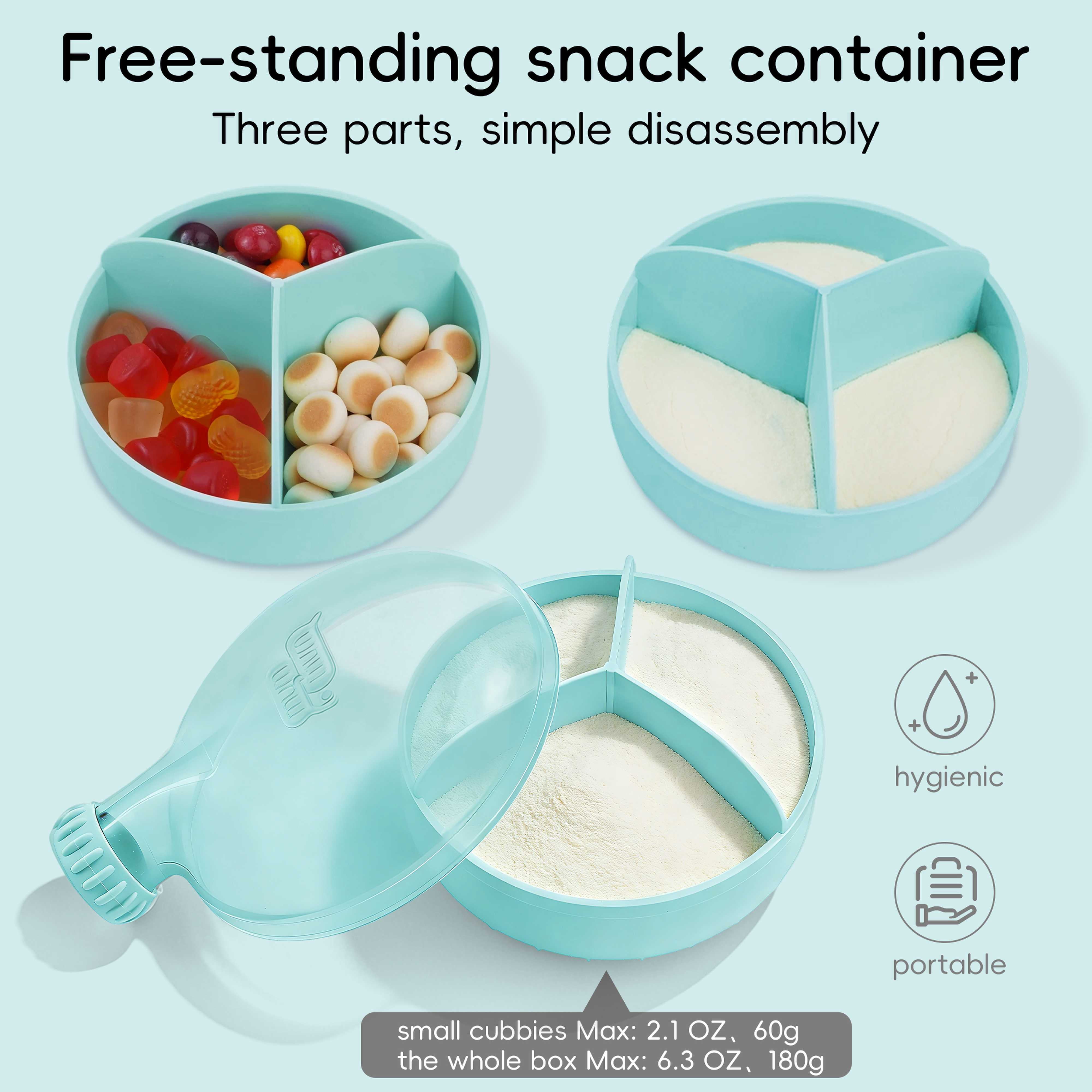 Baby Formula Dispenser Infant Milk Powder Container for Travel,formula dispenser Portable 6Oz Airtight Leak Proof Formula Storage formula dispenser on the go 2-Pack (Pink)