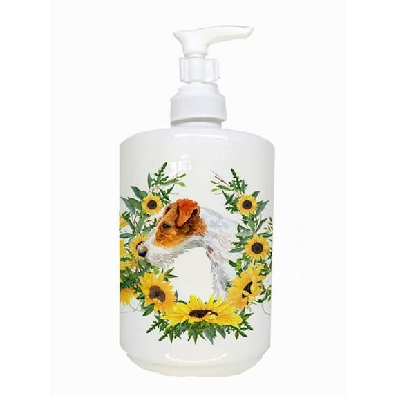 Fox Terrier Ceramic Soap Dispenser