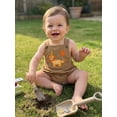 thumbnail image 6 of BemeyourBBs Baby Boy First Birthday Romper Overalls Outfit One Years Old 1st Birthday Clothes Sleeveless Square Neck Animal Balloon Embroidery Bodysuit Playsuit, 6 of 8