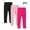 Hot Pink, variant on ATOGUTA 3-Pack Girl Leggings Size 2T-13 Pull on Stretchy Soft Leggings Tights Full Length Pants for Kids Pink