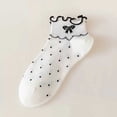 thumbnail image 3 of Yuanlong Women's Ruffle Edge Socks Ankle Summer Socks Soft Breathable Sweet Minimalist Home Wear Hosiery, 3 of 3