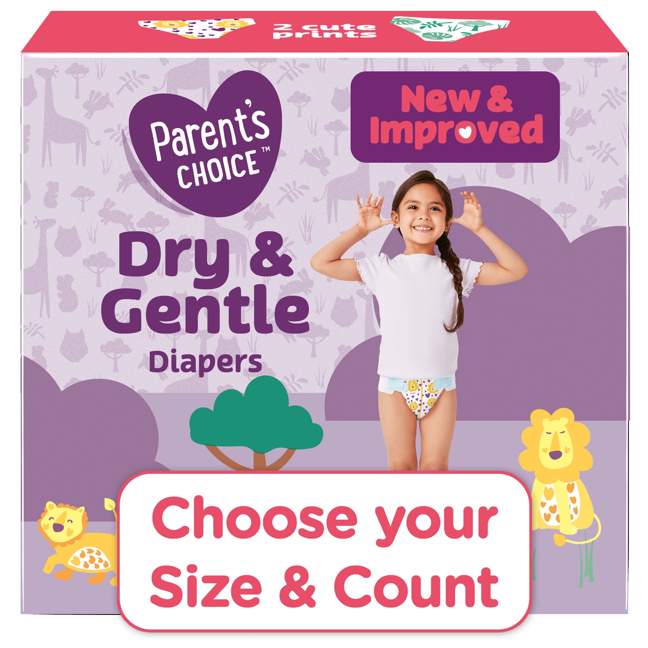Parent's Choice Dry & Gentle Diapers (Choose Your Size & Count)
