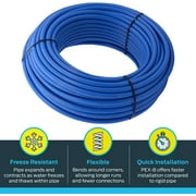 SharkBite U870B300 PEX Pipe 3/4 Inch, Blue, Flexible Water Pipe Tubing, Potable Water, Push-to-Connect Plumbing Fittings, 300 Feet Coil of Piping