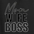 thumbnail image 5 of Wild Bobby, Mom Wife Boss Mother's Day Ladies Racerback Tank Top, Black, Small, 5 of 6