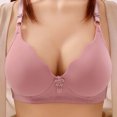 thumbnail image 2 of TTUHYWXI Womens Bra Tshirt Push Up Seamless No Wire Smooth Bras Adjustable Strap Full Coverage Supportive Wireless Plus (Pink, L), 2 of 9