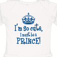 thumbnail image 4 of Inktastic So Cute Prince Boys Long Sleeve Baby Bodysuit, 4 of 5