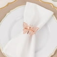 Efavormart 4 Pack | Metallic Blush Rose Gold Laser Cut Butterfly Napkin ...