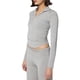 thumbnail image 2 of Sudadera Deportiva de Cuello Alto con Cremallera de un Cuarto para Mujer Gris S, 2 of 10