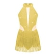 thumbnail image 3 of vastwit Girls Ballet Dress Kids Dance Leotard Lyrical Dress Sleeveless Dance Bodysuit with Skirt Yellow 16, 3 of 7