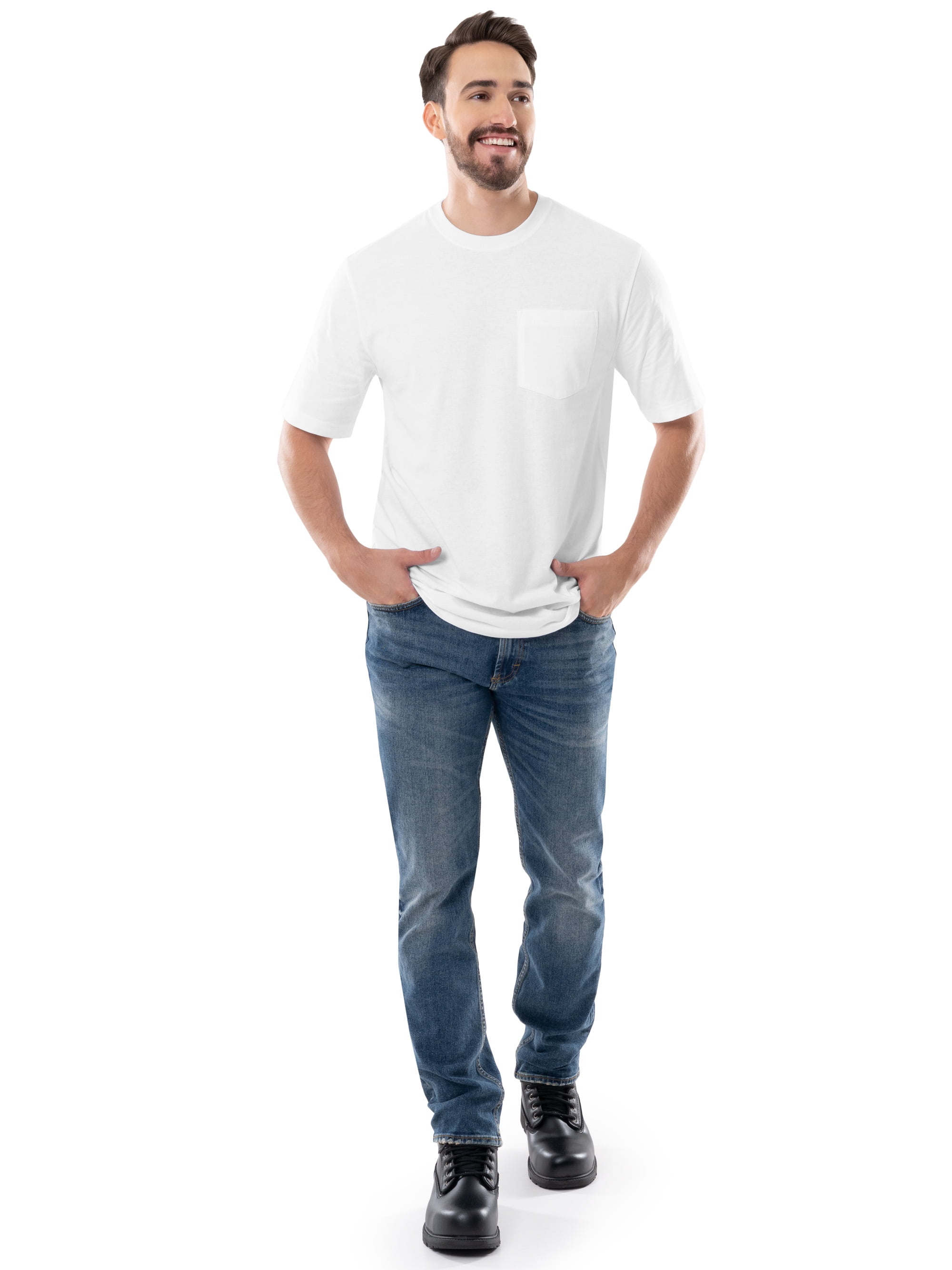 Brahma Men's Short Sleeve Workwear T-Shirt, Size S-4XLT (Men's, Big Men's, and Tall)