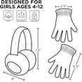 thumbnail image 6 of Nickelodeon Girls Winter Plush Earmuffs and Glove Set, JoJo Siwa For Ages 4-7, 6 of 6