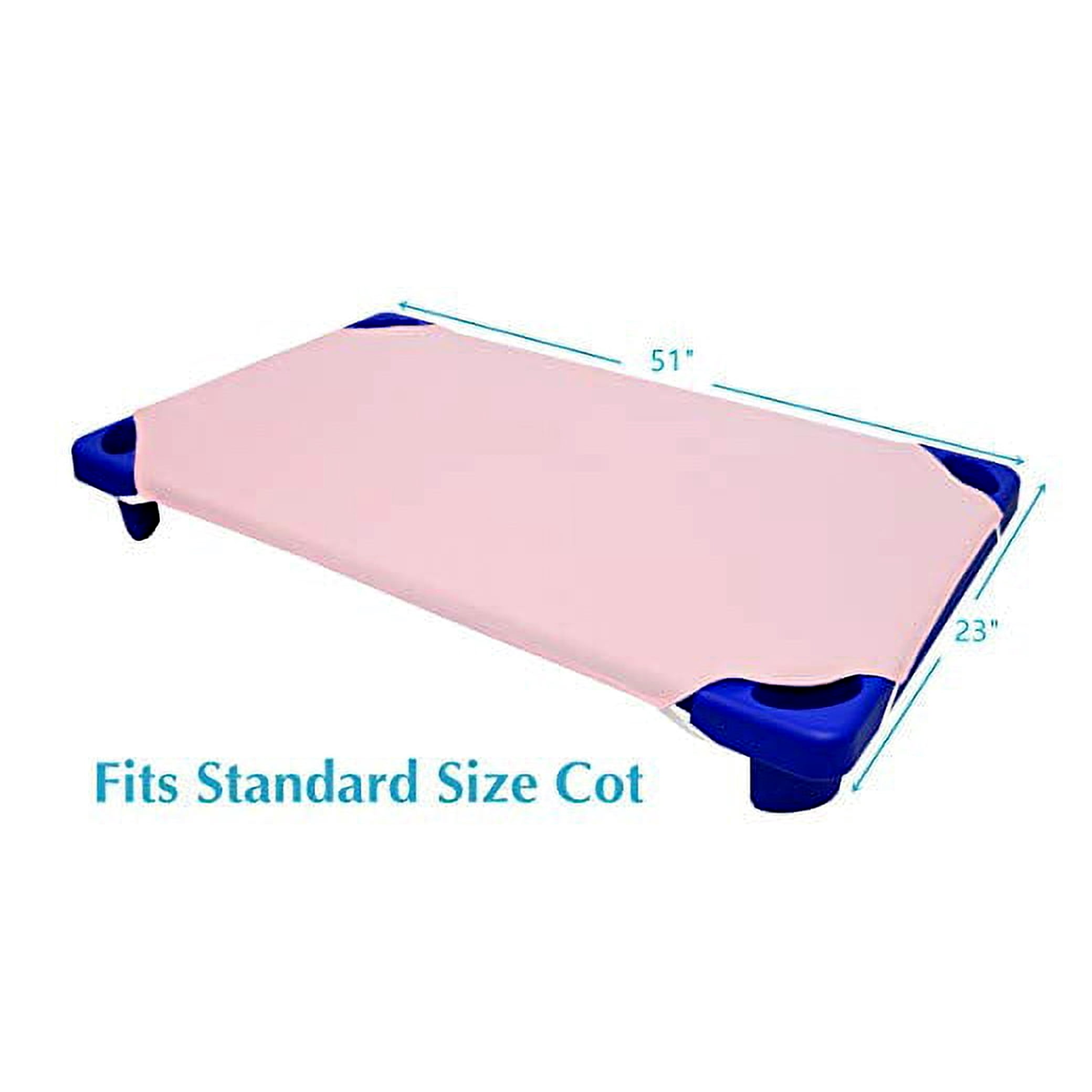 American Baby Company 100% Natural Cotton Percale Cot Sheet for Daycare Standard Size 23" x 51" - Soft & Breathable Cot Sheet for Daycare and Preschool, Pink