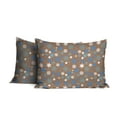 thumbnail image 3 of Pointehaven Heavy Weight 100% Cotton Snowflakes Brown Printed 170 GSM Flannel 4 pc Sheet Set, Full, 3 of 7
