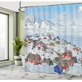 thumbnail image 5 of Ambesonne Farm House Shower Curtain, Frozen Winter Design, 69"Wx84"L, Multicolor, 5 of 5