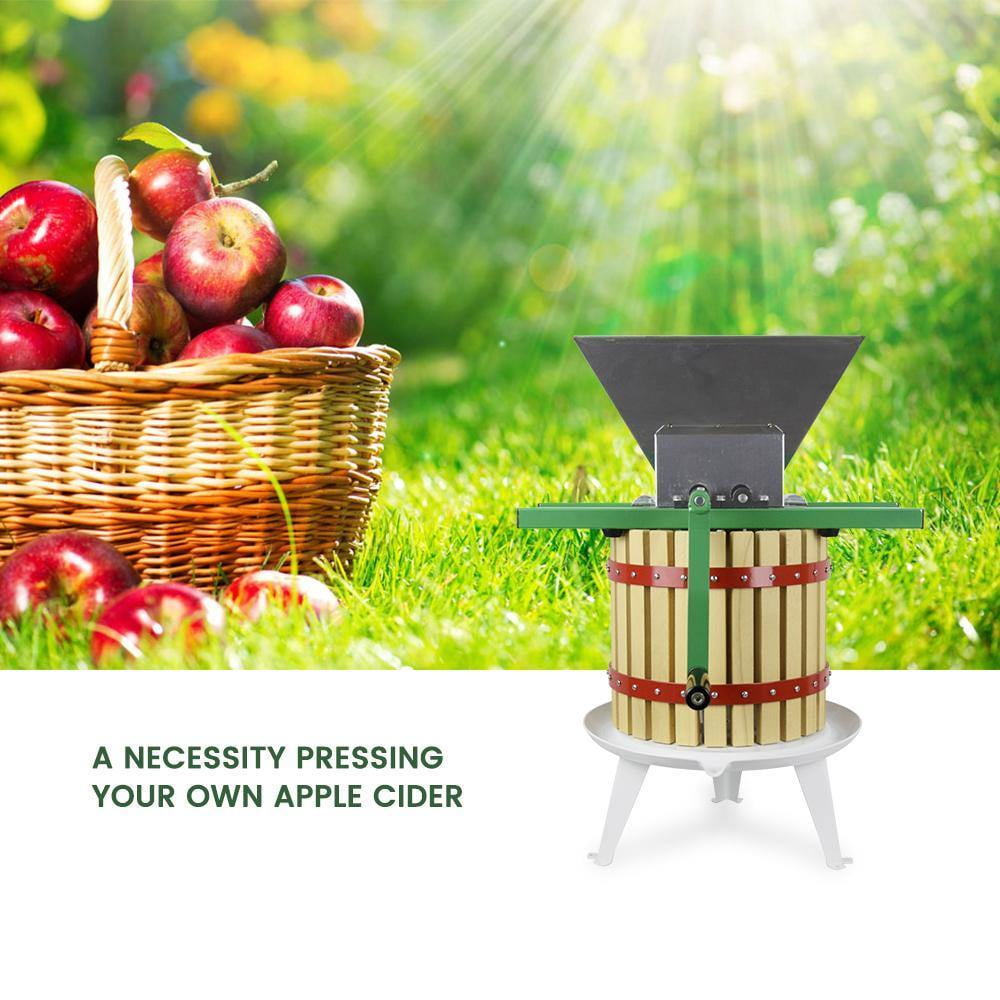 Stainless Steel,1.8 Gallon,Red Fruit and Apple Crusher 7L Manual Juicer Grinder,Portable Fruit Scratter Pulper for Wine and Cider Pressing