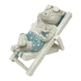 thumbnail image 4 of Figura de animal de resina, pequeña escultura, animal realista en silla de descanso, estatua oso azul macho, 4 of 9