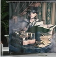 thumbnail image 4 of Ambesonne Gothic Shower Curtain, Steampunk Woman Vintage, 69"Wx70"L, Brown Teal, 4 of 5