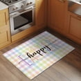 thumbnail image 2 of Entryway Rug 2'x3', Easter Small Rug for Kitchen Bathroom Door Mat Indoor Entrance, Colorful Checkered Plaid Spring Gingham Textured Non-Slip Area Rugs Floor Mats Carpet Front Door Rugs, 2 of 8